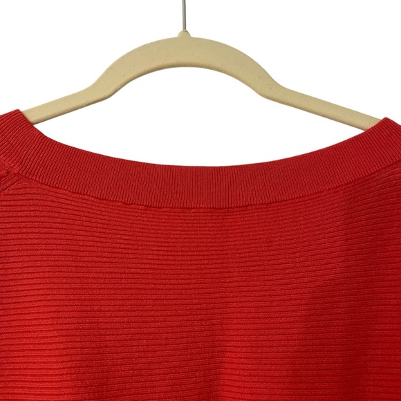 Lafayette 148 Orange Boxy Short Sleeve Top Small Textured Knit Crewneck - Picture 6 of 10